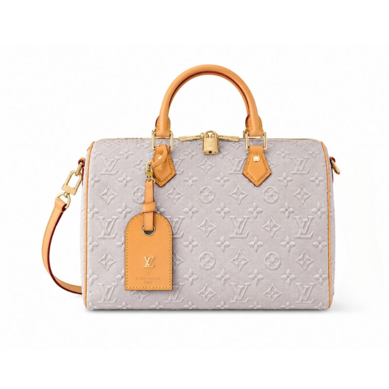 Louis Vuitton Speedy Soft 30 Monogram Emblème Handbag Gray 30cm