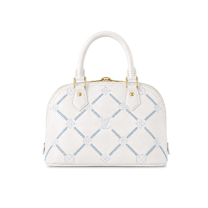 Louis Vuitton Alma BB Monogram Empreint Couturee Handbag Ivory 23cm