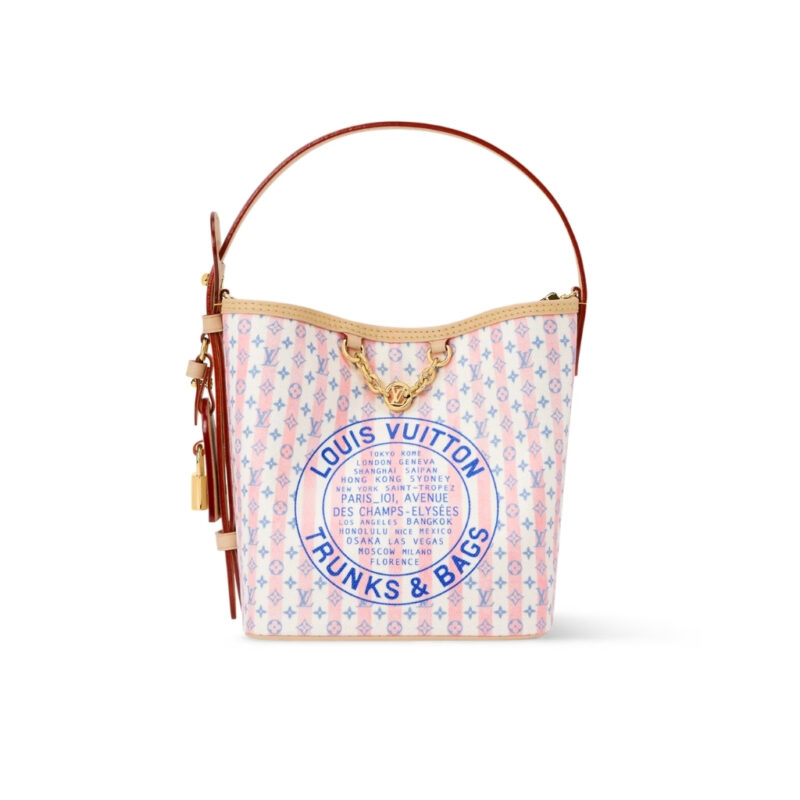 Louis Vuitton All In BB Monogram Canvas Handbag Blue Pink 18cm M29115