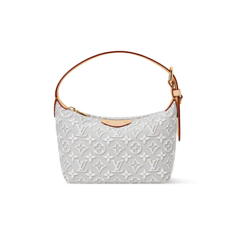 Louis Vuitton Pochette Hills Small Monogram Emblème Handbag Light Gray 17cm M29879