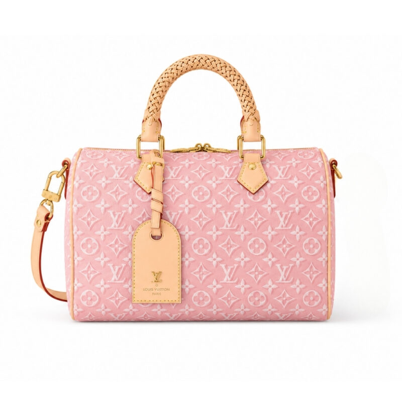 Louis Vuitton Speedy Soft 30 Monogram Emblème Handbag Pink 30cm